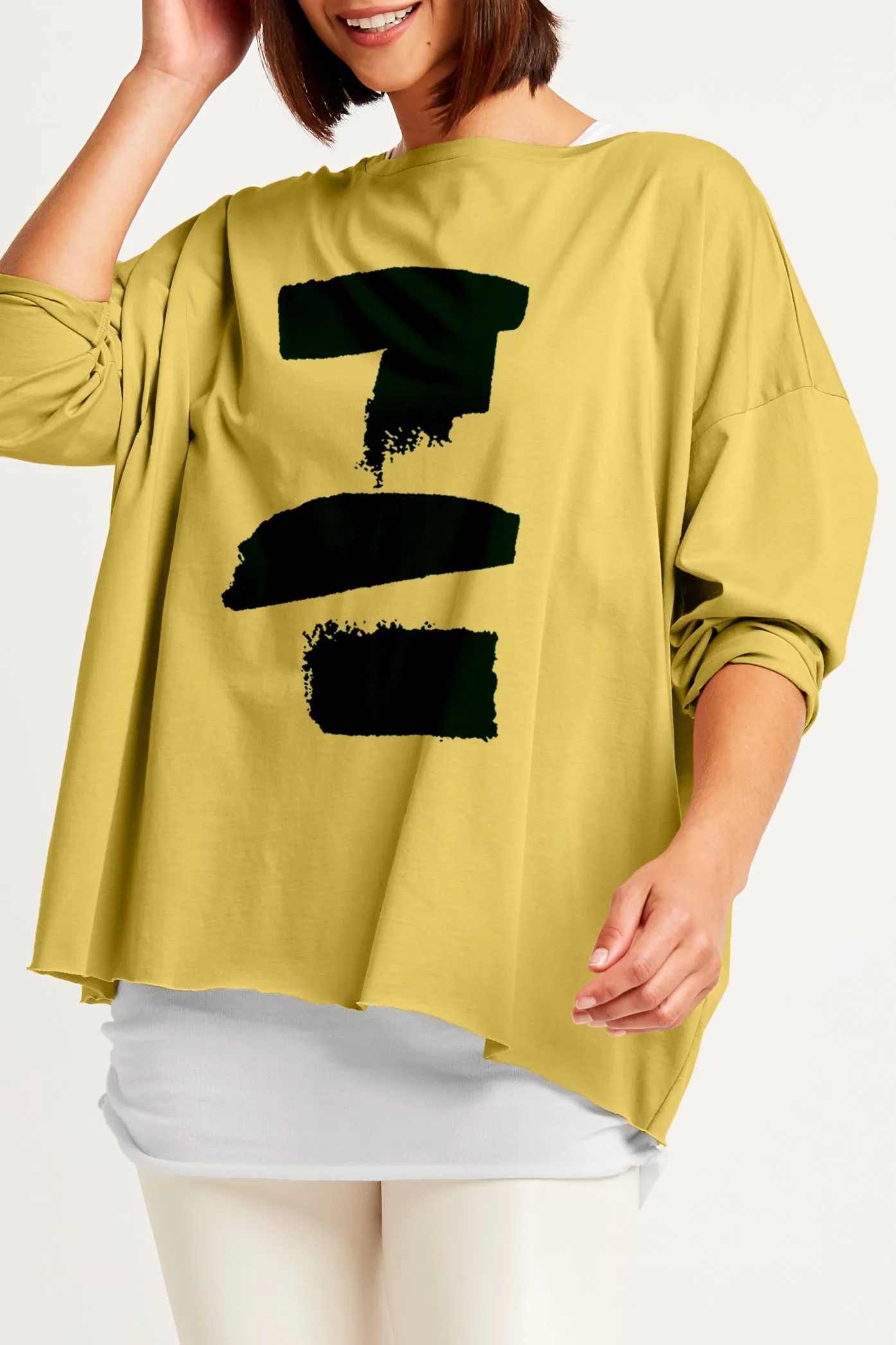 Pima Cotton Brush Stroke Luxury Boxy T