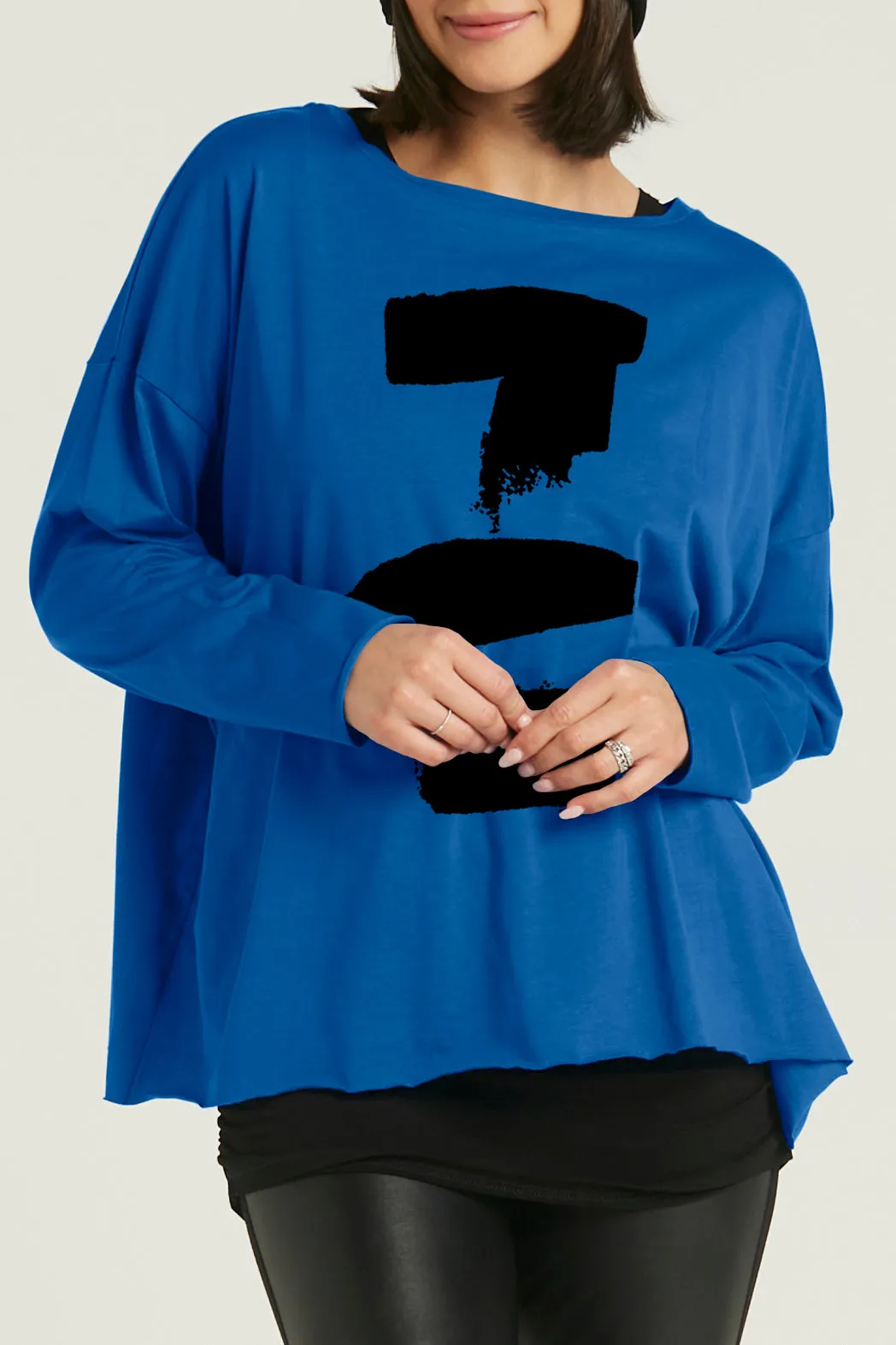 Pima Cotton Brush Stroke Luxury Boxy T