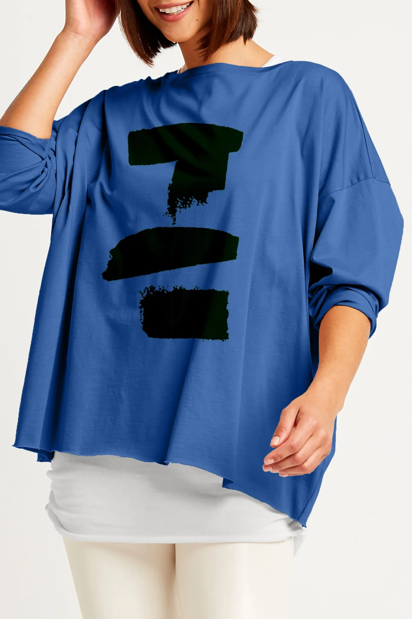 Pima Cotton Brush Stroke Luxury Boxy T