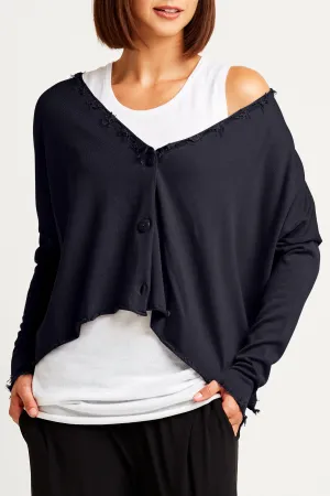 Pima Cotton Tattered Cardigan
