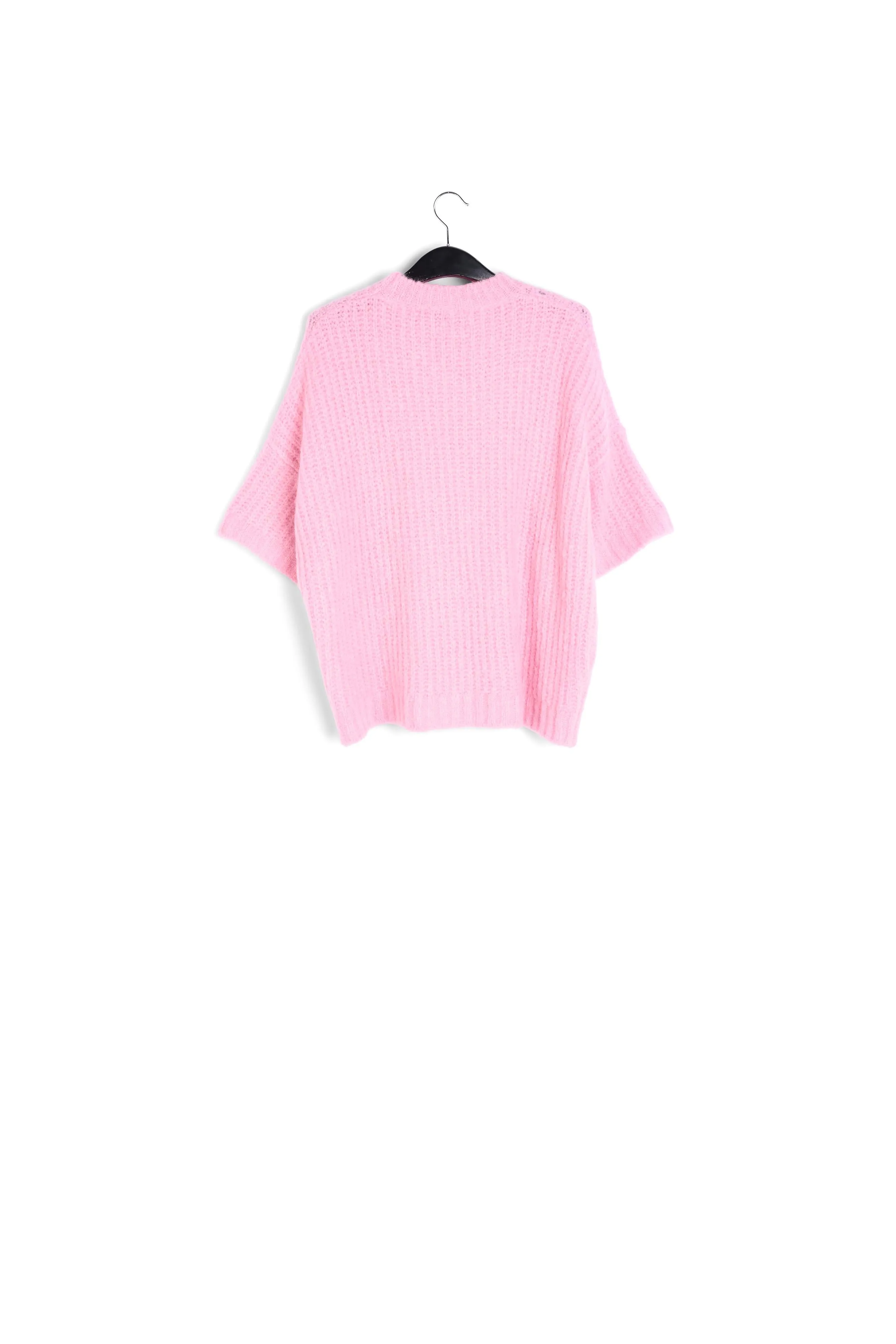 Pink boxy cut knit sweater