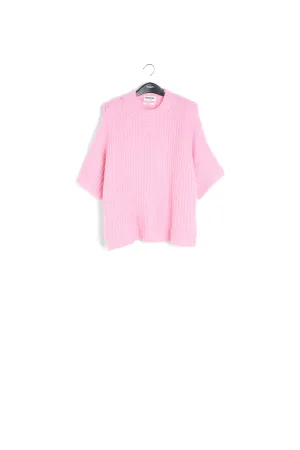 Pink boxy cut knit sweater