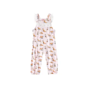 Pink Fox Ruffle Romper