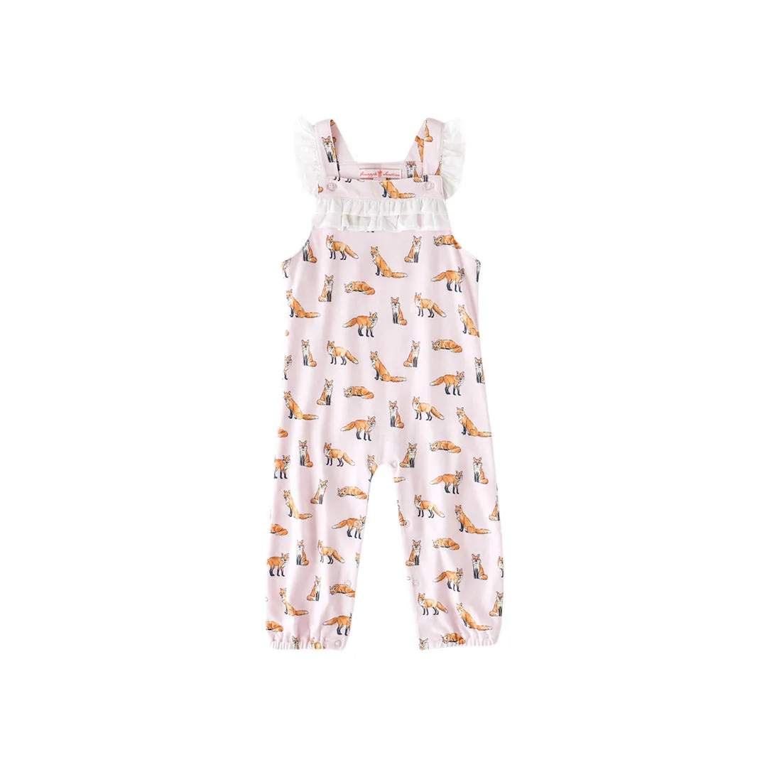 Pink Fox Ruffle Romper
