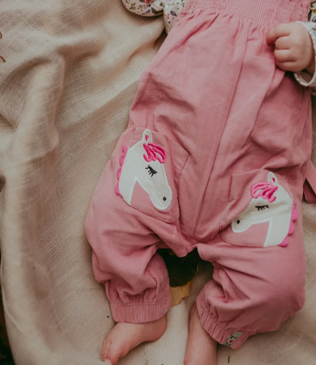 Pink Horse Applique Romper