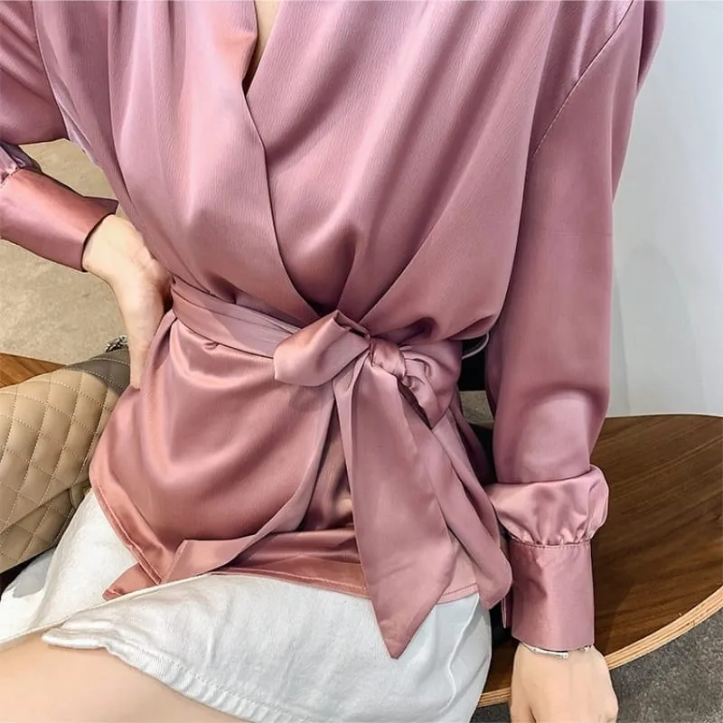 Pink Satin Blouse