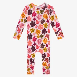 Posh Peanut Autumn-Long Sleeve Ruffled Basic Romper