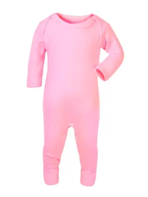 Pretty Pink Footed Rompers Sleepsuit - Everyday Collection 3 to 12 months
