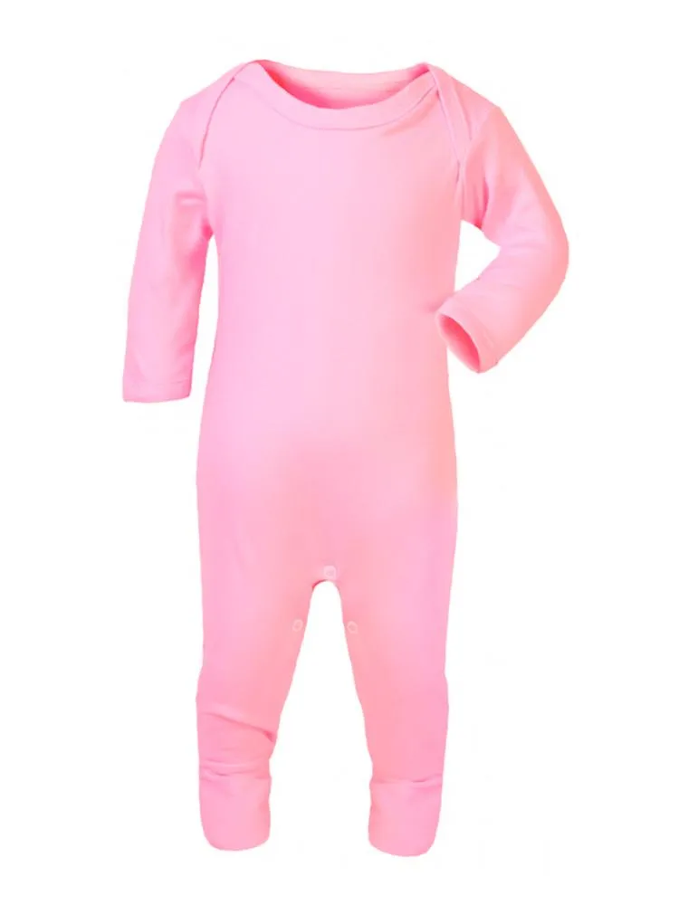 Pretty Pink Footed Rompers Sleepsuit - Everyday Collection 3 to 12 months