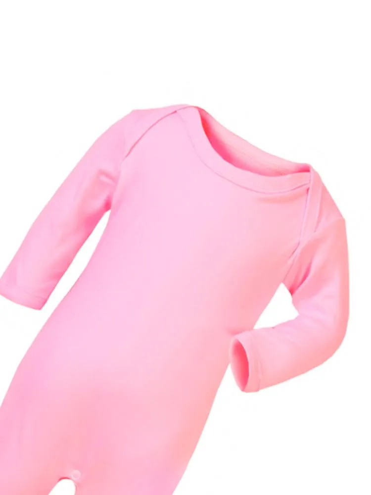 Pretty Pink Footed Rompers Sleepsuit - Everyday Collection 3 to 12 months