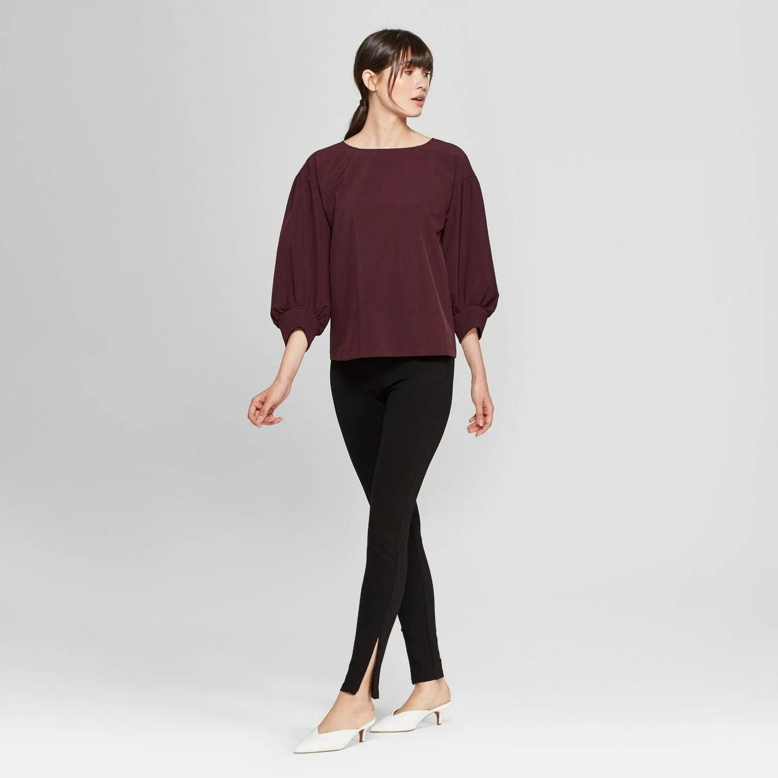 Prologue Women's High Rise Skinny Pants Leggings with Ankle Zippers