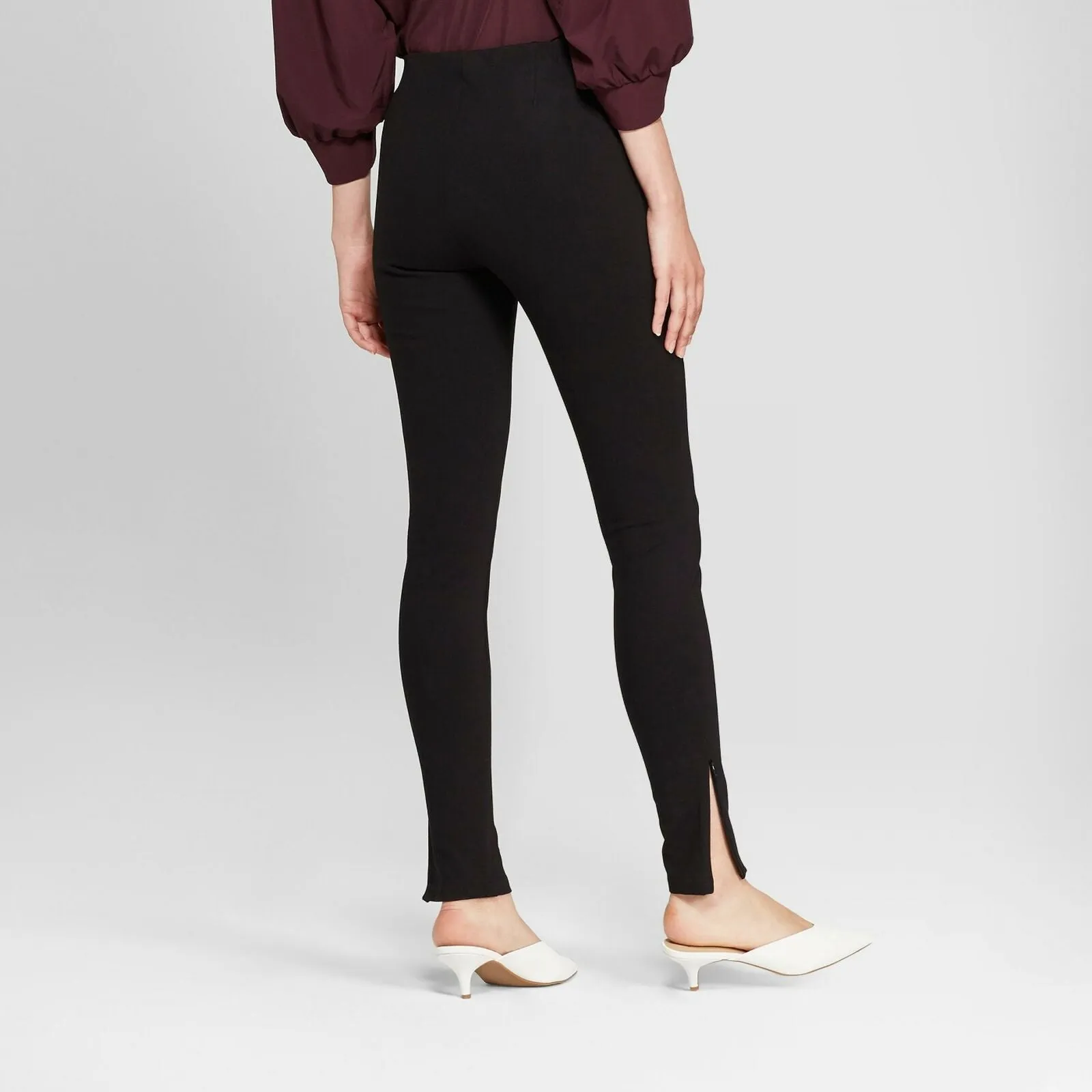 Prologue Women's High Rise Skinny Pants Leggings with Ankle Zippers