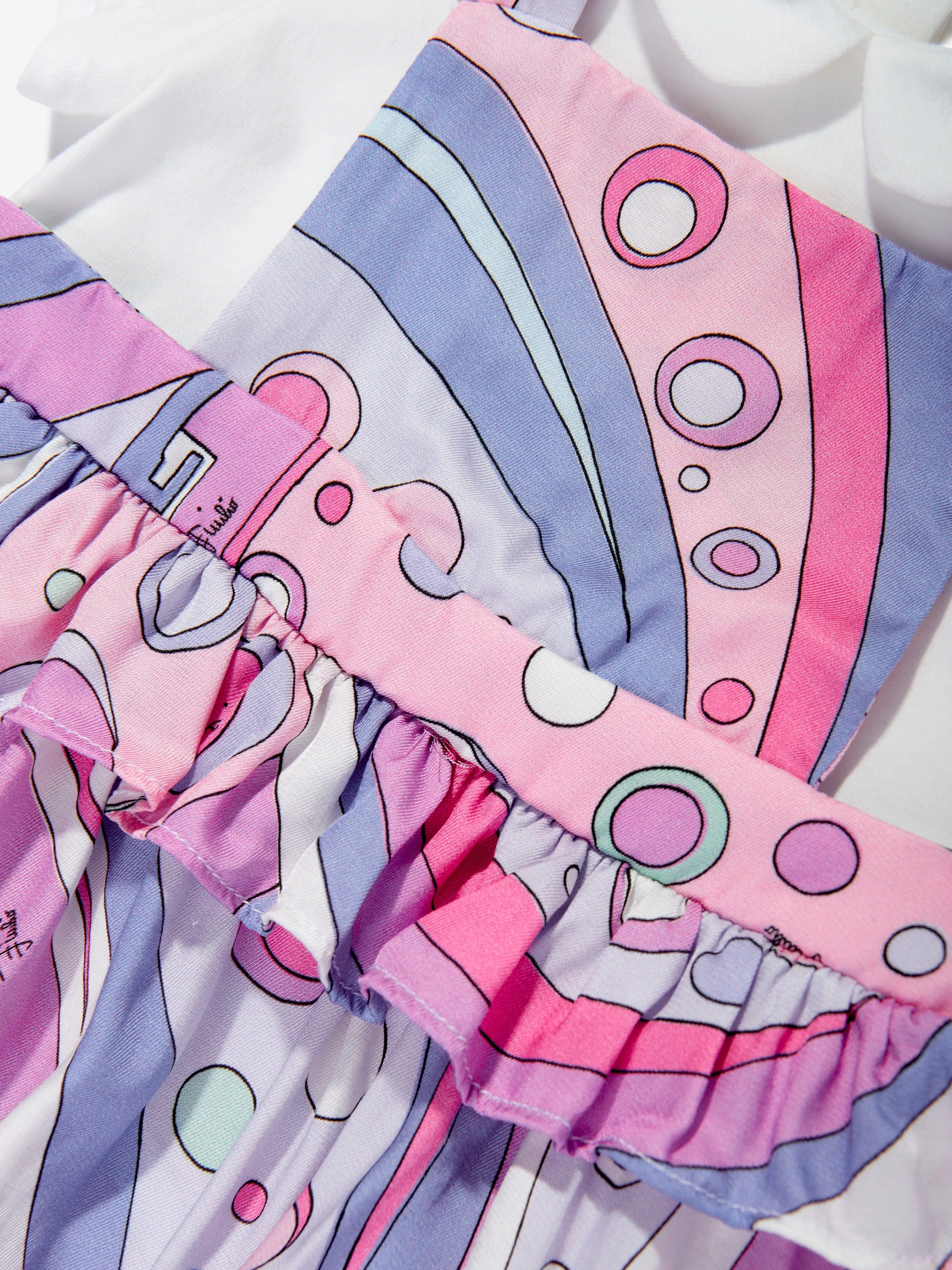 PUCCI Baby Girls Fontane Print Bodysuit Set in Pink