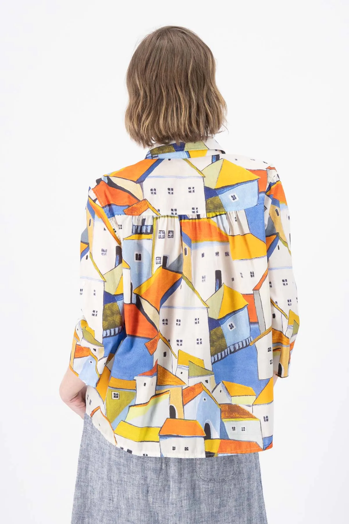 Pueblito Shirt Orange in Cotton
