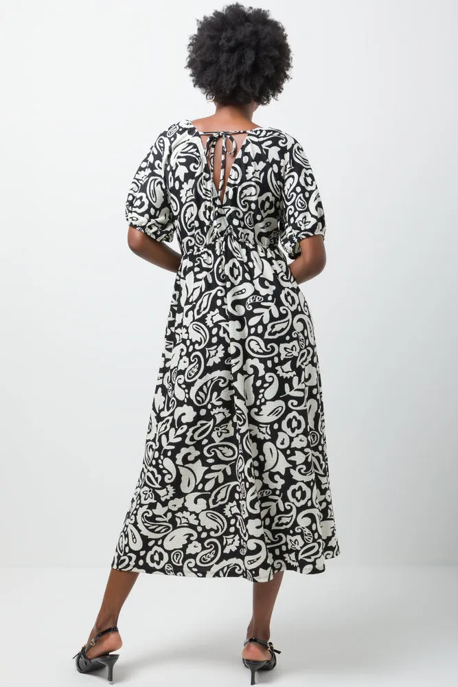 Puff Sleeve Dress Black