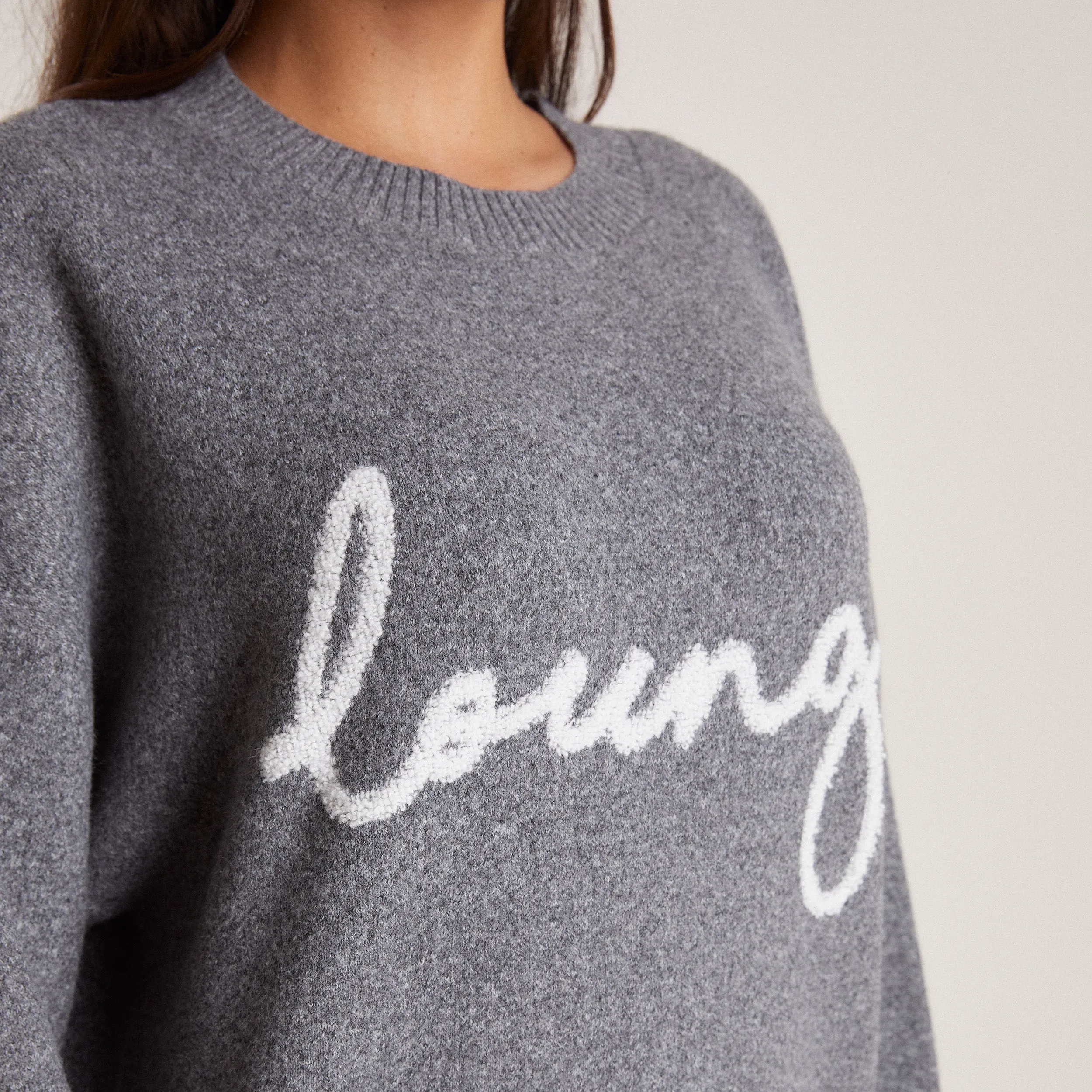 Pull Lounge en Maille - Gris