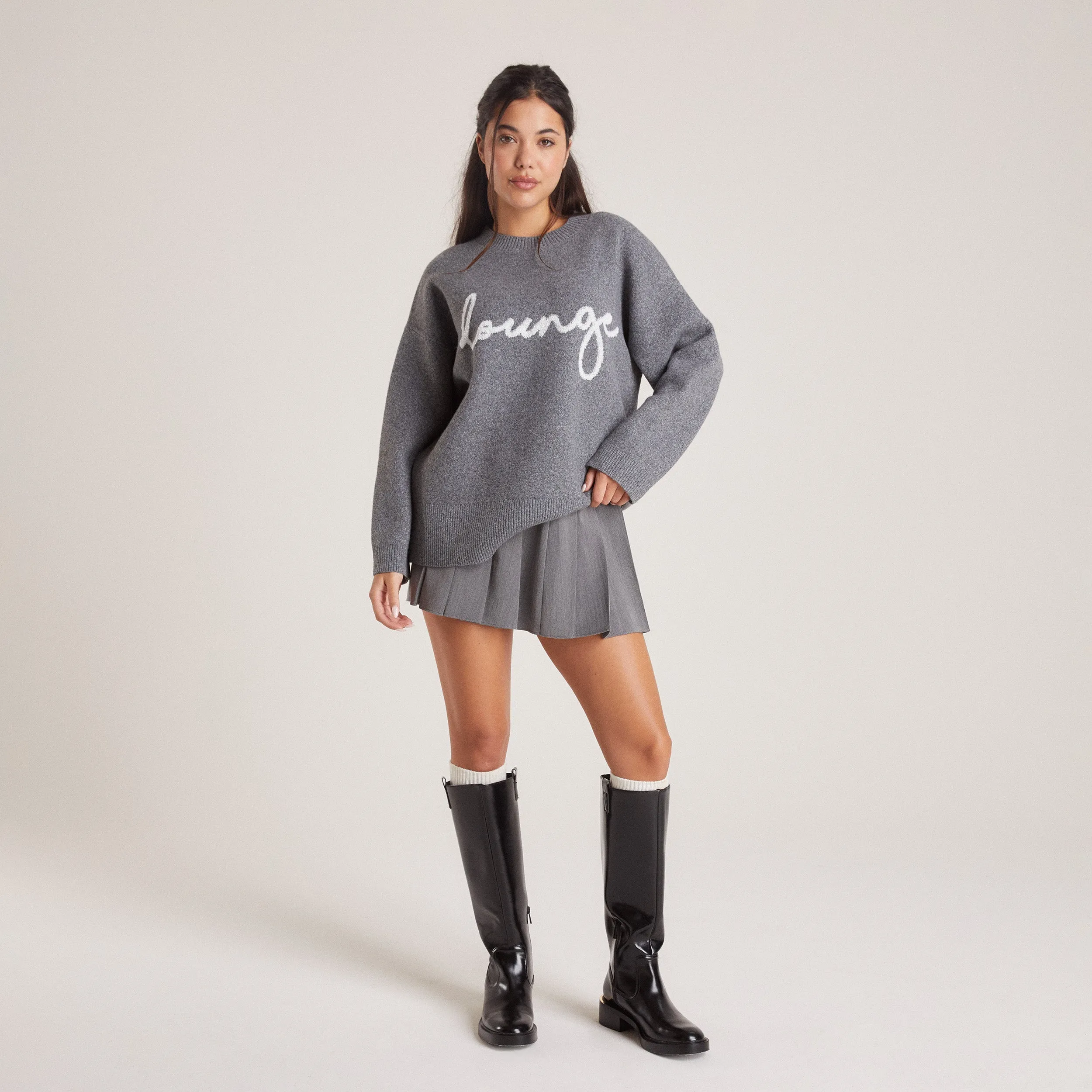 Pull Lounge en Maille - Gris