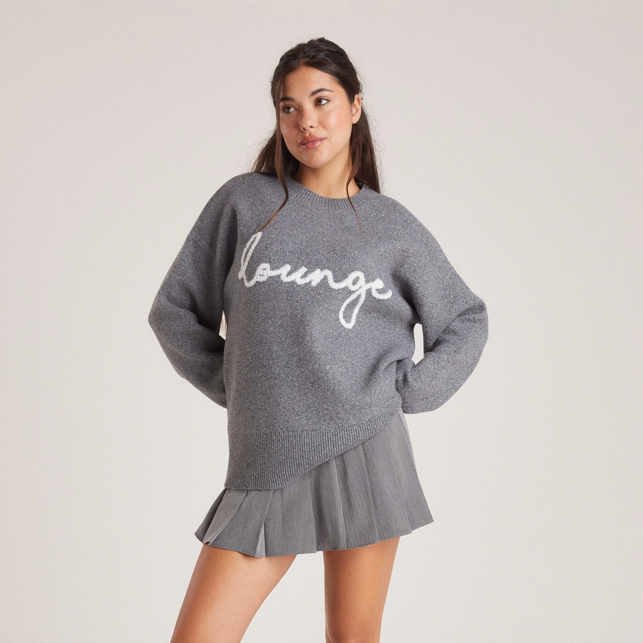 Pull Lounge en Maille - Gris