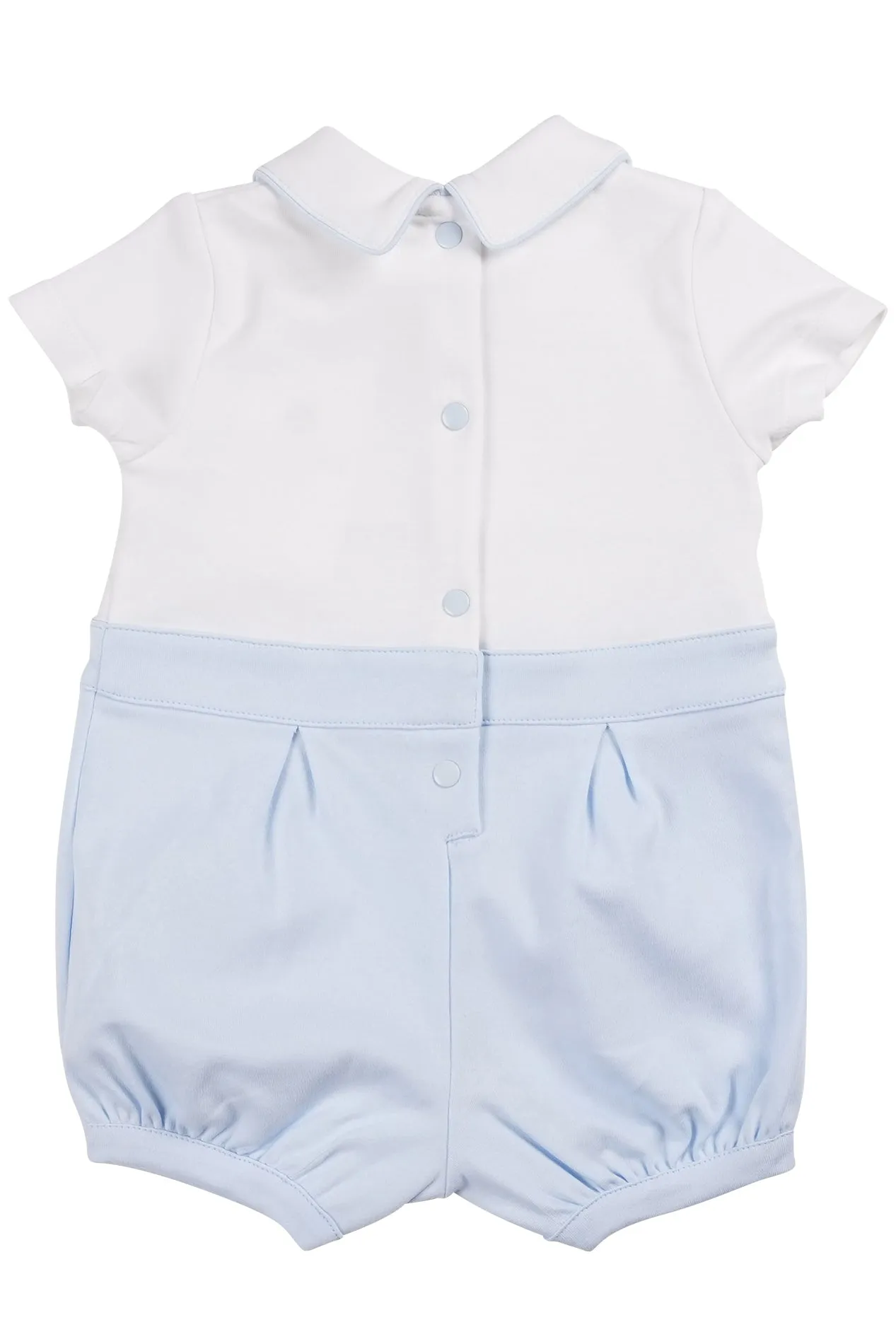 "Alexander" Baby Blue Smocked Romper