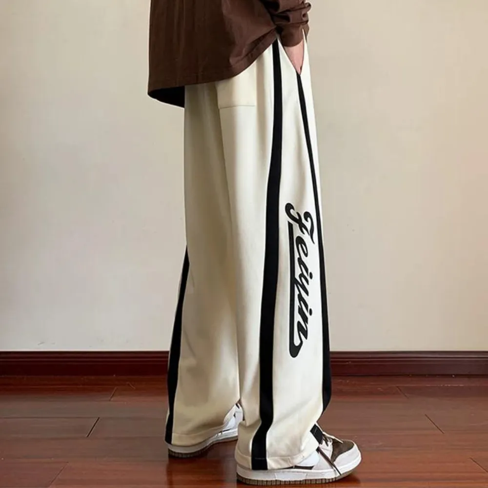 "American Striped Lettering Leggings" Sweatpants