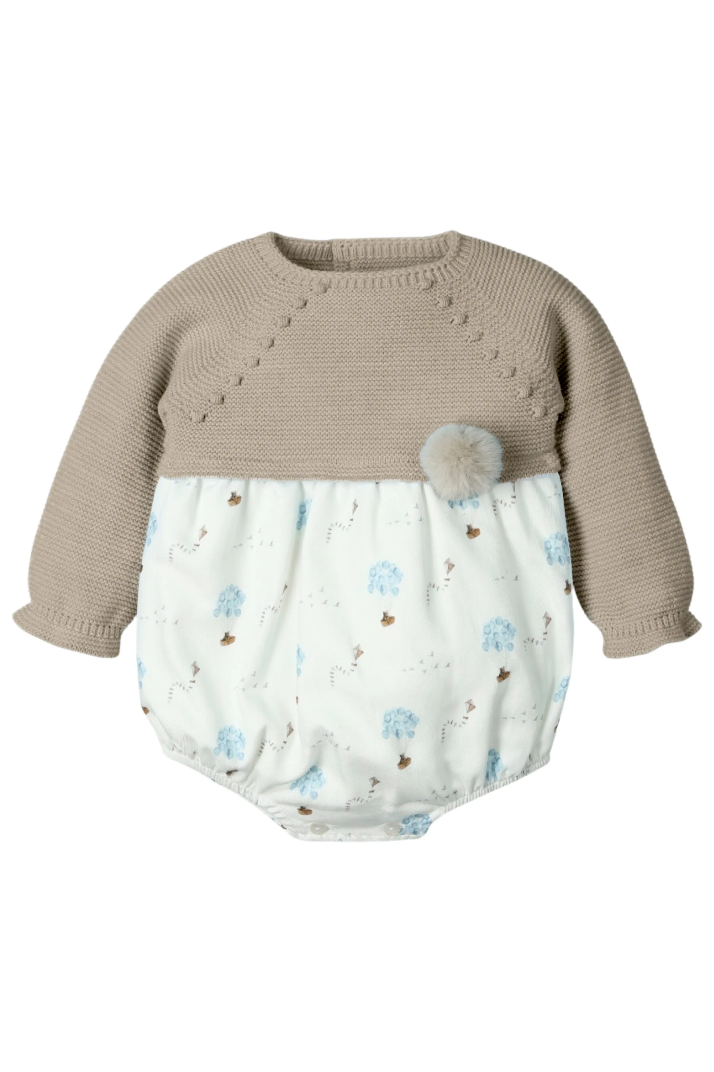 "Bailey" Hazelnut Half Knit Romper