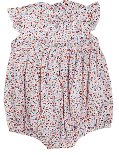 "Cherries Collection" Applique Baby Girl Bubble