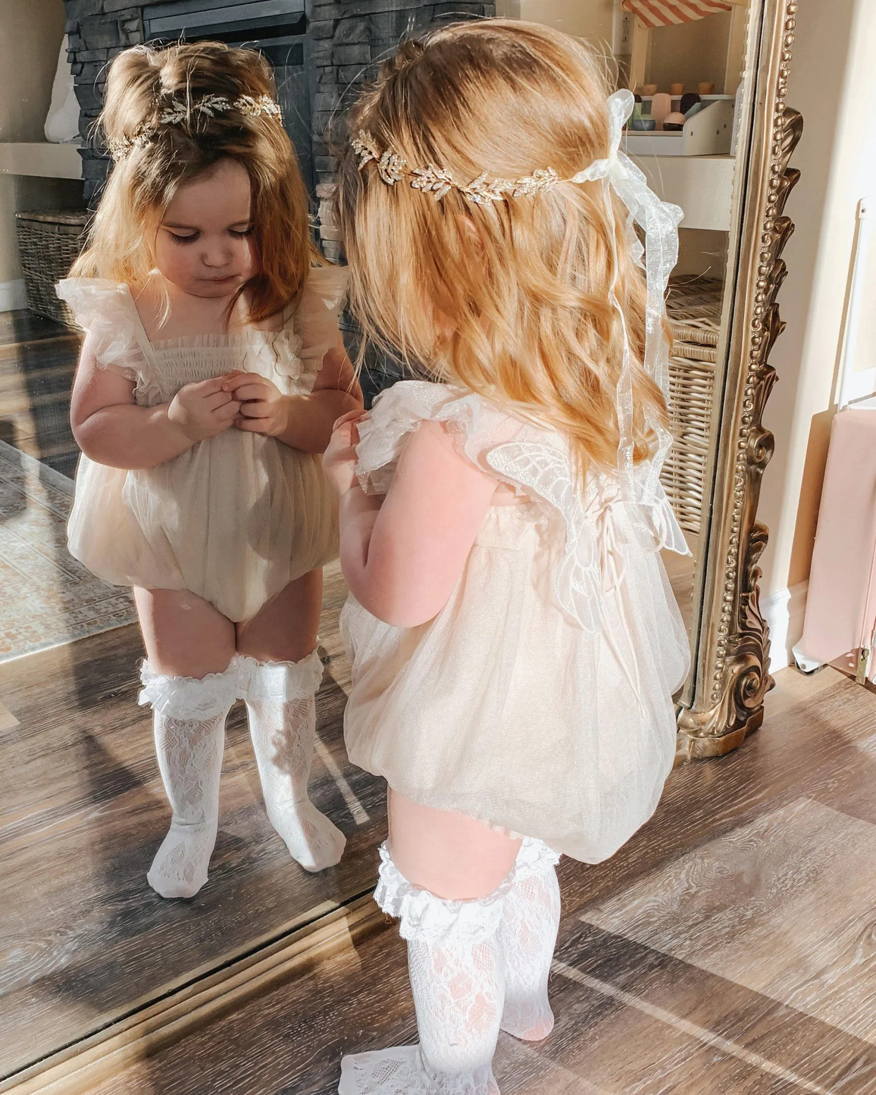 "Edie" Stone Fairy Wing Romper