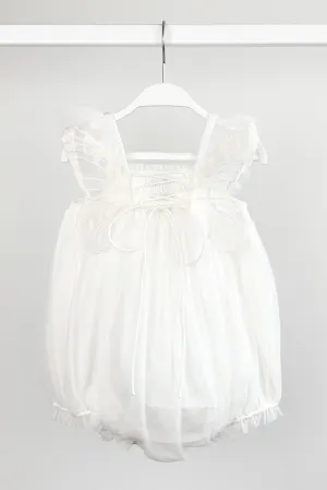 "Evelina" White Fairy Wing Romper