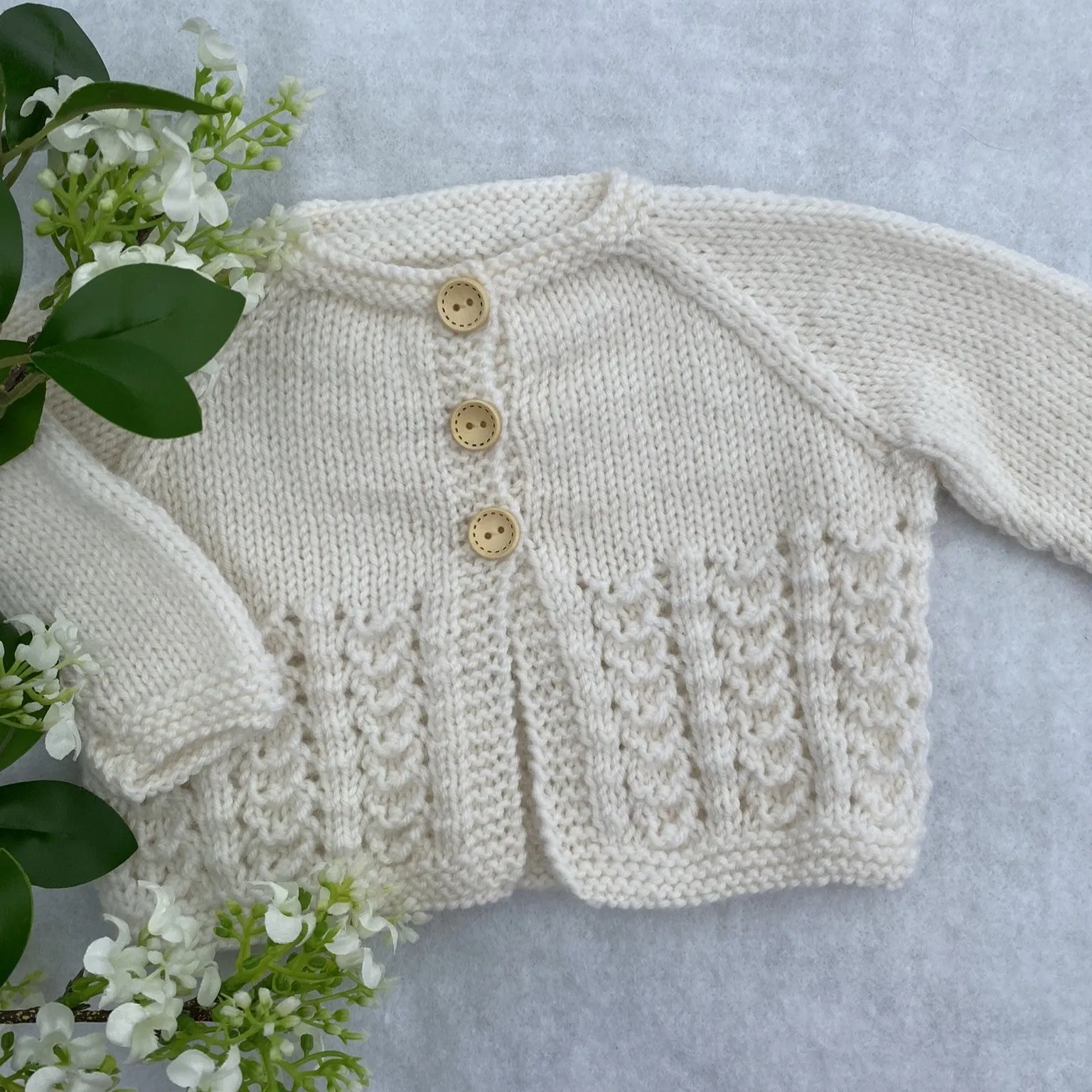 "Little Jo" merino baby cardigan