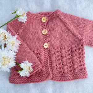 "Little Jo" merino baby cardigan