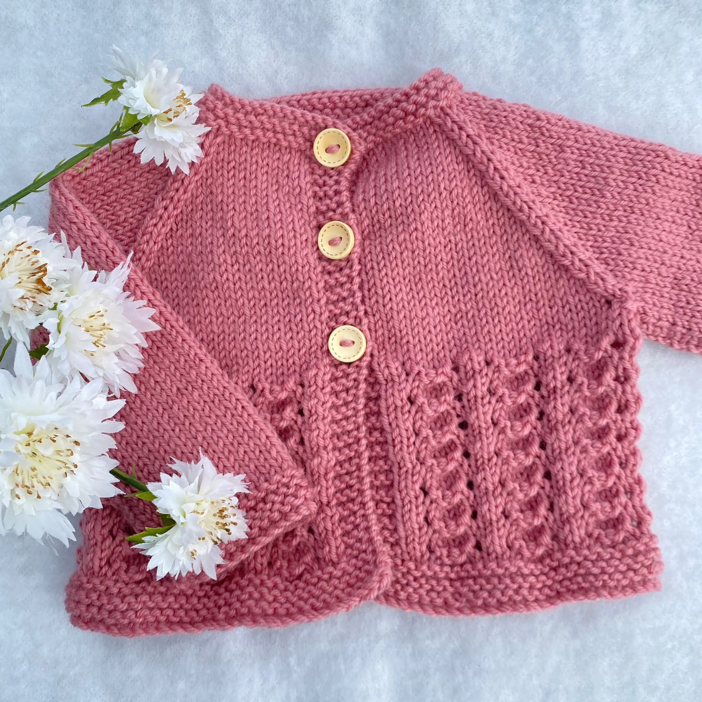 "Little Jo" merino baby cardigan