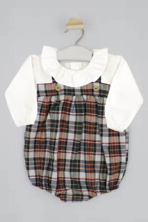 "Parker" Burgundy Tartan Shortie Set