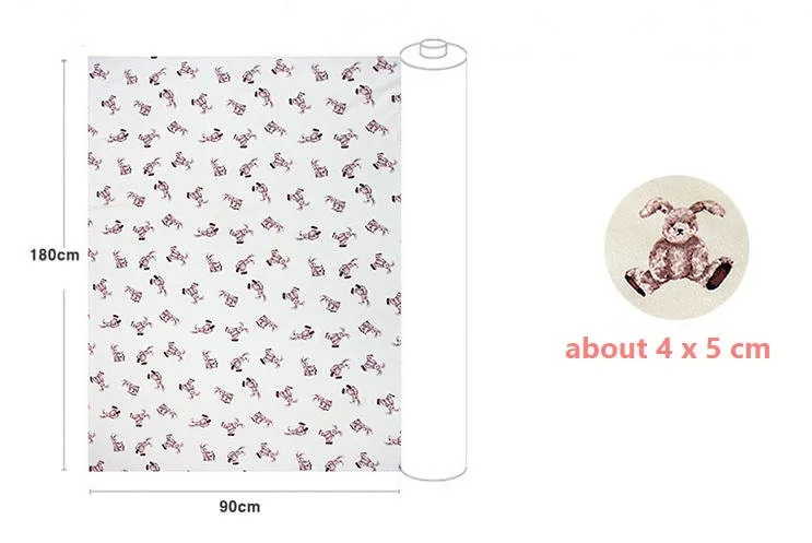 Rabbit Cotton French Terry Knit, Stretch Knit Fabric, Quality Korean Fabric - Ivory, Mint, Pink - 70" Wide - By the Yard /42858