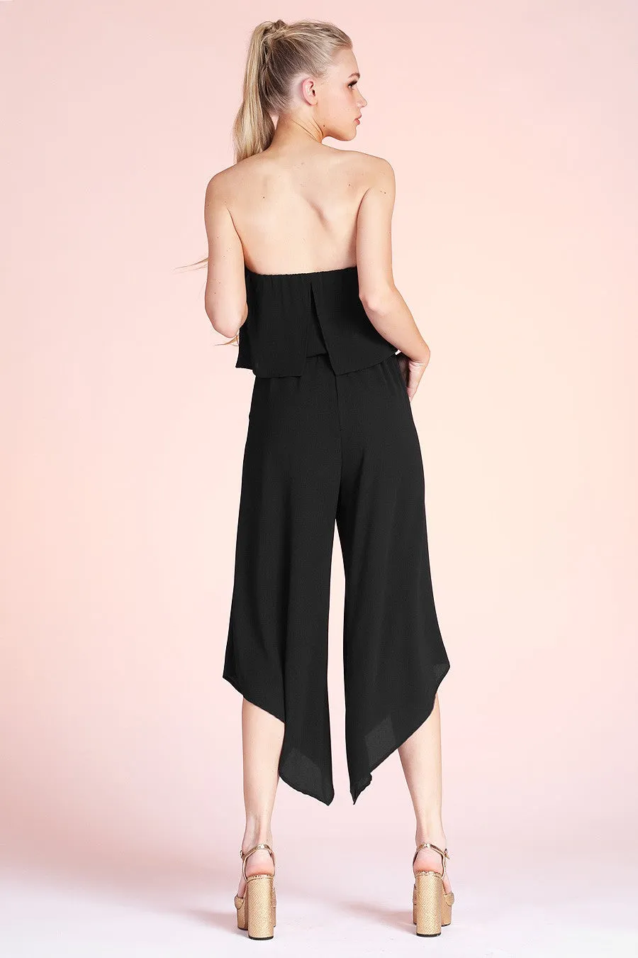 Ready for It Strapless Jumpsuit | Black - Final Sale