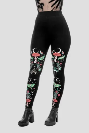 Restyle Autumnal Equinox Leggings - Gothic Mushroom Pants