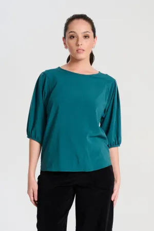 Rhea Blouse Teal in Tencel