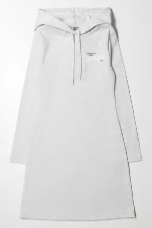 Rib Hooded Dress Grey
