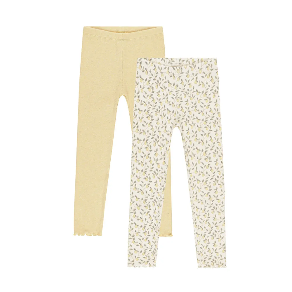 Ribbed Legging Set | Lemons & Yellow