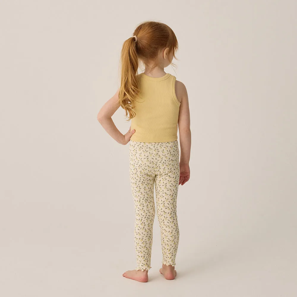 Ribbed Legging Set | Lemons & Yellow