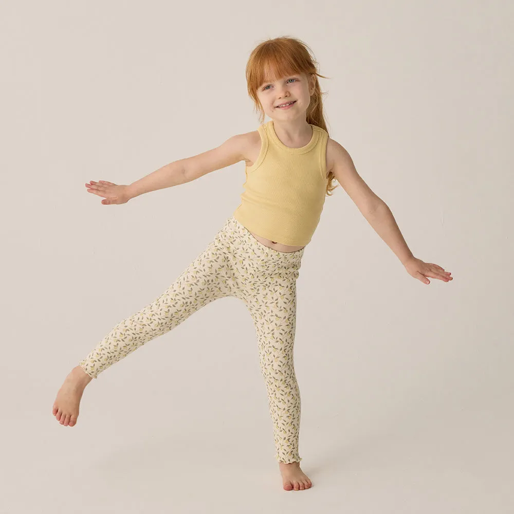 Ribbed Legging Set | Lemons & Yellow