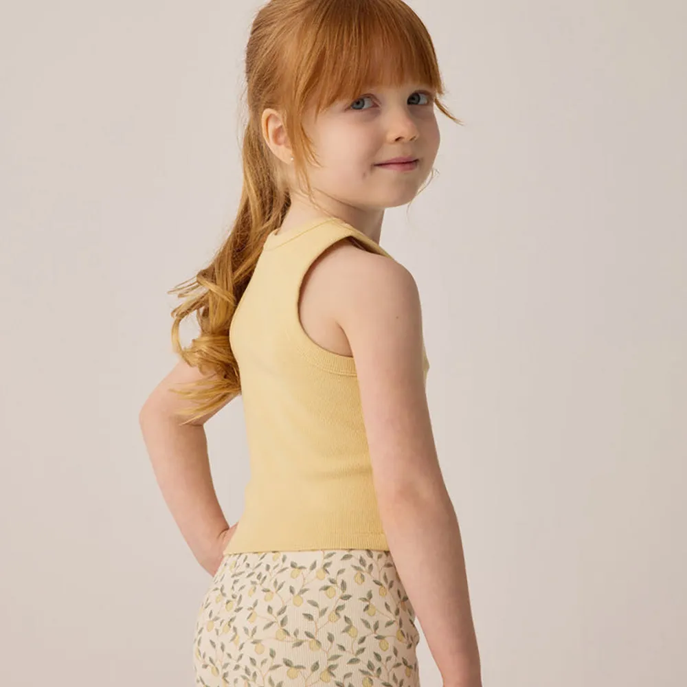 Ribbed Tank Set | Yellow & Ivory