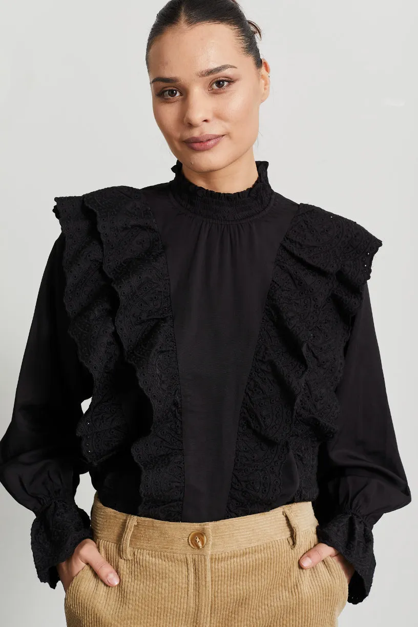 RUE DE FEMME Sandra Blouse | Black