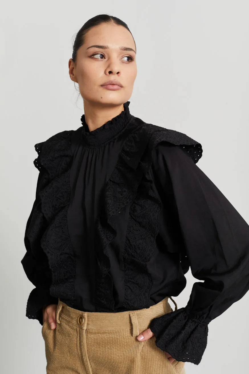 RUE DE FEMME Sandra Blouse | Black
