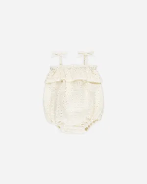 Ruffle Romper || Ivory