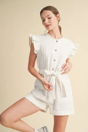 Ruffle Sleeve Romper