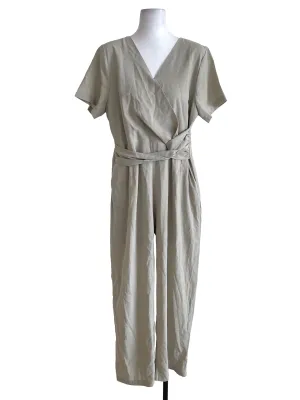 Sand Dollar Beige V Neck Jumpsuit