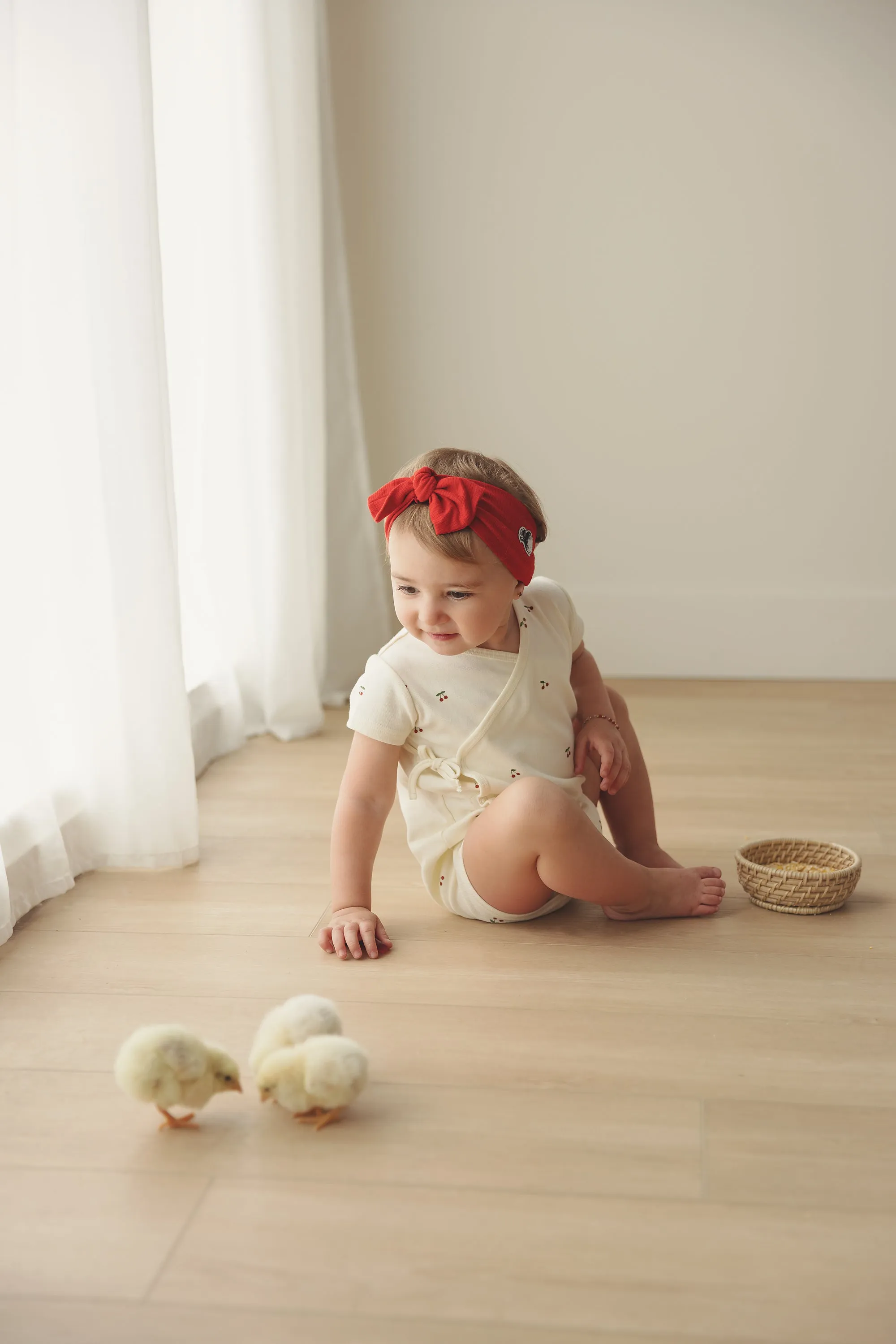 Scattered Cherry Romper