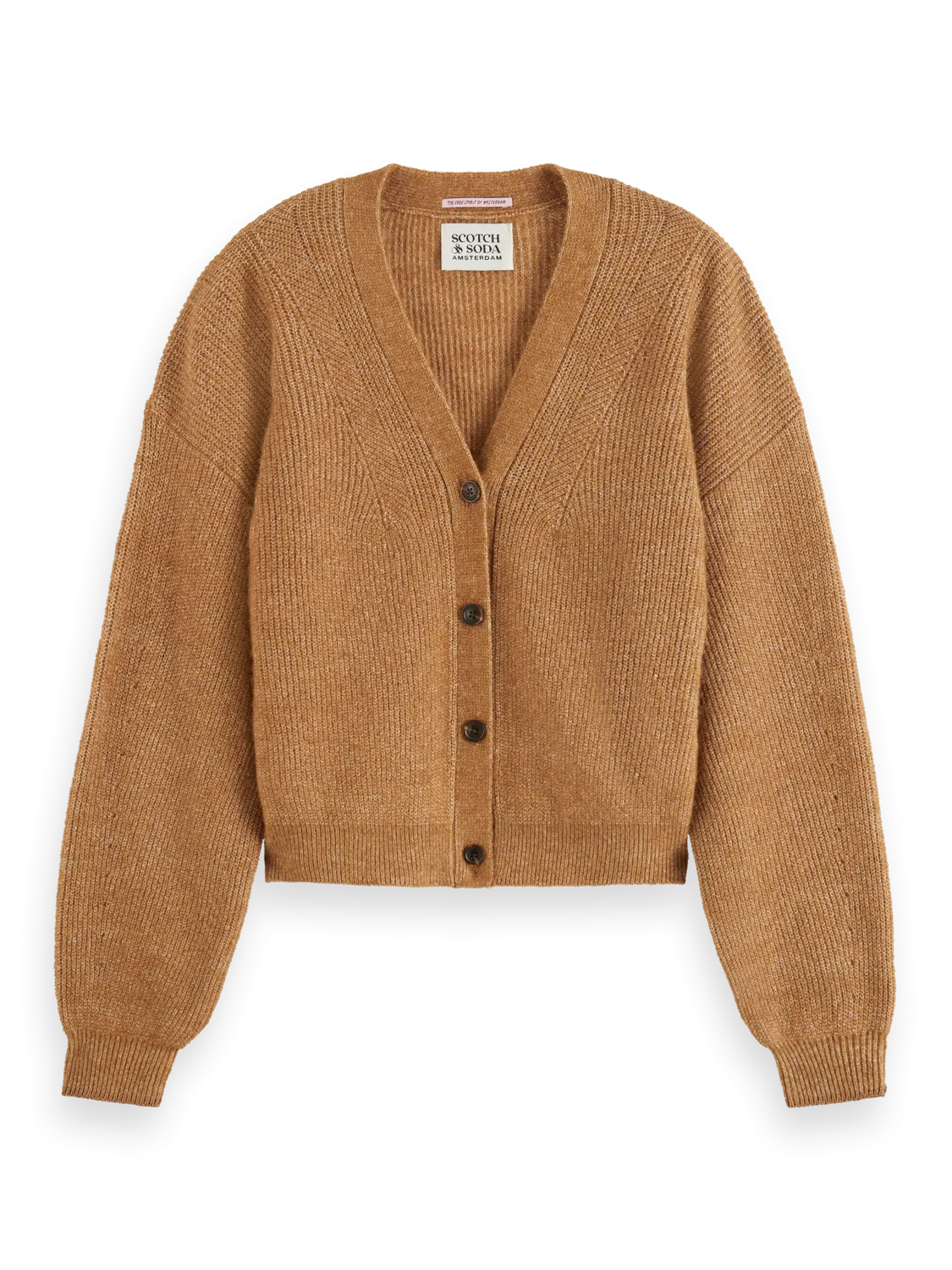 Scotch & Soda Relaxed Cardigan - Tobacco Melange