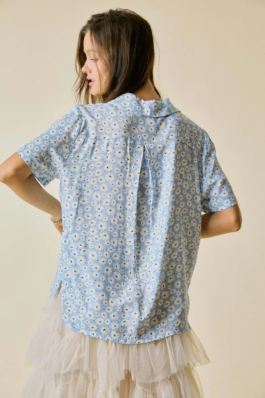 Sending You Daisies Button Down Top - Final Sale
