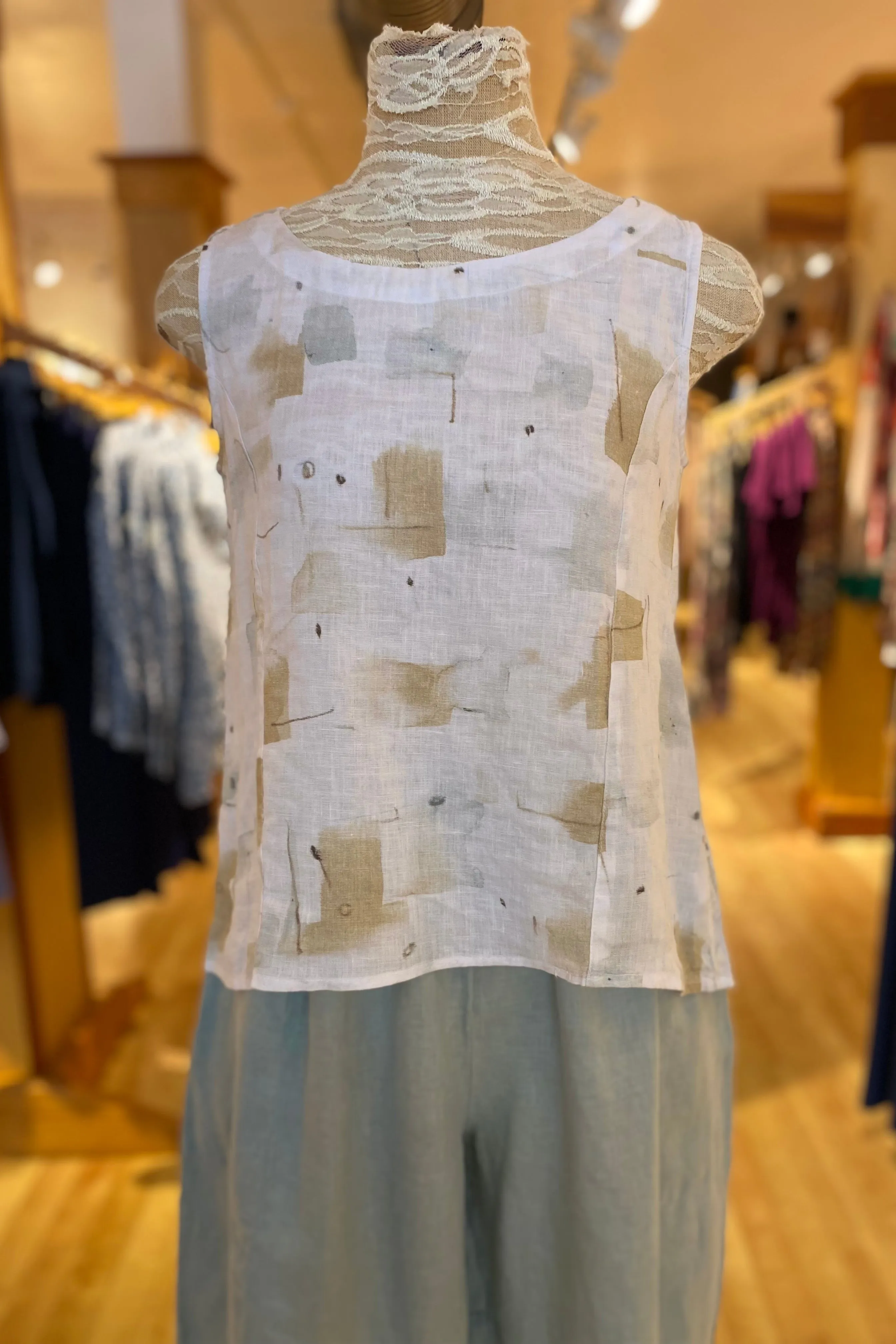 Shirt Tail Brushstroke Tank